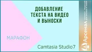 Текст на рабочем видео и выноски в Camtasia studio