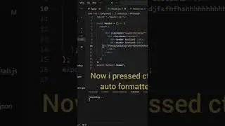 Auto format on save | #coding #vscode #settings #setting #react #javascript