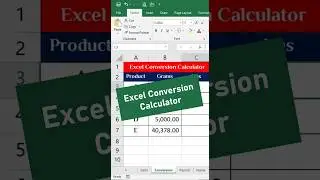 MS Excel Unit Conversion Calculator #excel