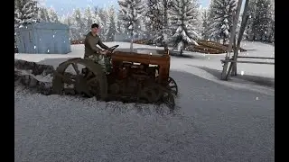 🚚Spintires: Прокладываю дороги в глубоком снегу на первом отечественном тракторе Фордзон-Путиловец