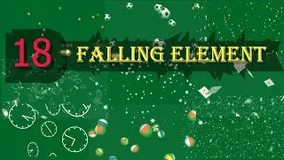 18 Falling Motion Graphic Element ( green screen )