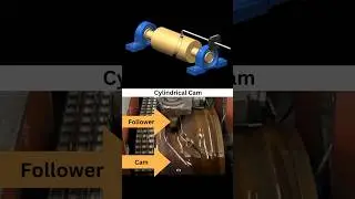 Cylindrical Cam & Follower Mechanism 😊✅ #caddesign #engineering #3ddesign #designing #mech #3d