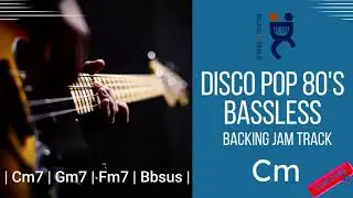 Disco Pop 80's  -  BASSLESS Backing Jam track in C minor (110 bpm)