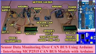 Sensor Data Monitoring Over CAN BUS Using Arduino | Interfacing MCP2515 CAN BUS Module with Arduino