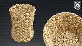 Blender Tutorial - How to Model a Wicker Basket with Curve Knots