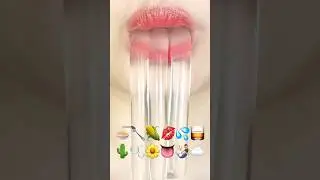 ASMR CLEAR EMOJI FOOD 투명한 이모지 먹방 (sped up)