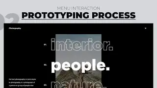 Prototyping this menu interaction using Figma