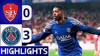 Ousmane Dembélé Goal | Brest vs PSG 0-3 Highlights | UEFA Champions League 2024/25