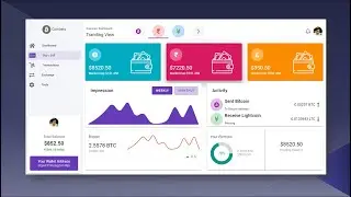 Vuejs - Vuetify UI Design, Crypto Admin Dashboard - Bitcoin