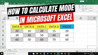 How to Calculate Mode in Microsoft Excel ll Guru Creativ ll