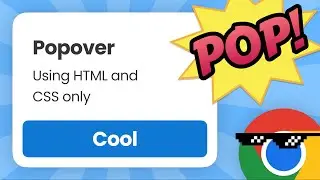 Popover in HTML and CSS only using Popover API