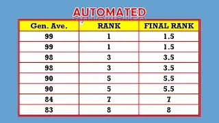 How to rank the grades of your students in Excel? | Tutorial