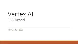 Vertex AI RAG tutorial