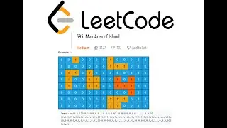 Leetcode problem 695 Max area of island solution | Finding the islands using recursion | python