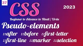 CSS Pseudo-elements | CSS tutorial in Hindi and Urdu