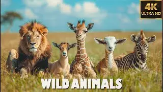 WILD ANIMALS - 4K(60FPS) Nature Relaxation Films | Soothing Jazz Music ♫