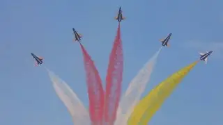 China's August 1st/Ba Yi aerobatic team at the Dubai Airshow 2023