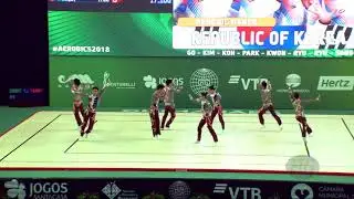 Republic of Korea (KOR) - 2018 Aerobic Worlds, Guimaraes (POR) - Dance Qualifications