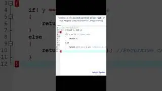 Greatest Common Divisor (GCD) using recursion