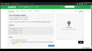 Sum of Polygon Angles | Python | Edabit | Challenge Beginners