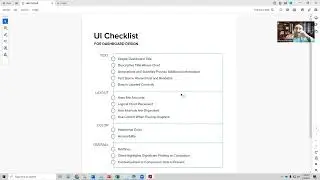 UI Checklist For Dashboard Design