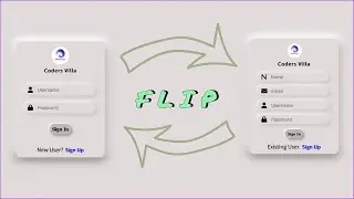 Neumorphic Flip Login and Signup page using HTML, CSS & JavaScript | Coders Villa