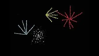 FIREWORKS IN C++ (COMPUTER GRAPHICS)