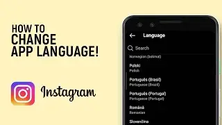 How to Change in App Language of Instagram Application