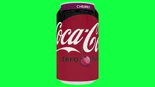 Coke Zero Cherry Green Screen Logo Loop Chroma Animation