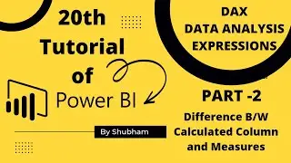 #powerbi  #calculated #columns vs #measures#D/F  B/W Calculated Column Vs Measures (Tutorial - 20)