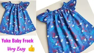 Yoke Baby Frock cutting and stitching | Baby Frock cutting and stitching