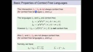 Automata Theory - Properties of Context-free Languages