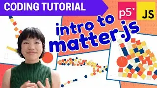 p5.js Coding Tutorial | Introduction to matter.js 🔴 🟪