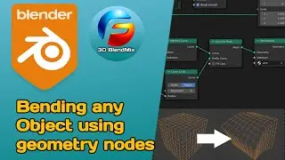 Bending any Object using geometry nodes in Blender