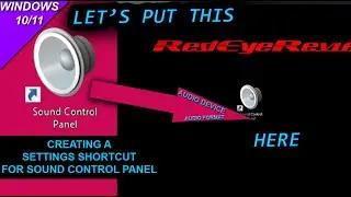 Sound Control Panel: Let's Add Windows Sound Control Panel Shortcut To Desktop