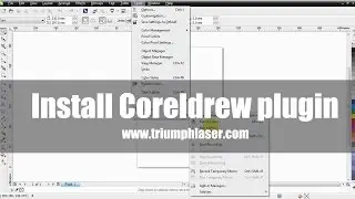 How to Install coreldraw plugin triumphlaser