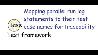 #56 Test Logging: Mapping parallel run log statements to test case names for better traceability.