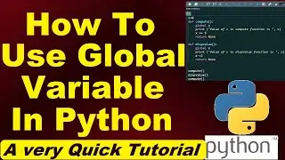 Python program using global variables | Learning Python #globalvariable #pythoncoding #bintuharwani