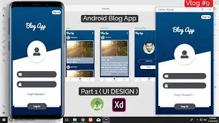 Android Blog App | Adobe Xd Blog App UI |  Part 1 ( UI DESIGN )