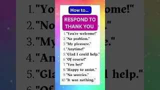 How to respond to Thank You #shortsviral