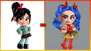 Wreck-It Ralph 2 - Vanellope Glow Up Into Miraculous Ladybug - Cartoon World