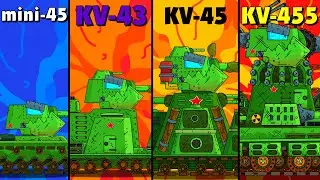 Эволюция Гибридов mini-45 vs KV-43 vs KV-45 vs KV-455 - Мультики про танки