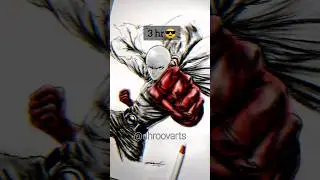 Drawing one punch man in 5 sec, 30 min and 3 hr #shorts