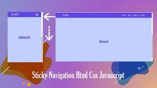 Sticky Responsive Navigation Bar On Scroll Using Vanilla Javascript | Fixed Navbar on Scroll