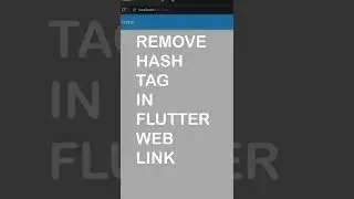 How to Remove Hashtag From Flutter Web URL 