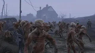 Ghoul Horde VS Far Harbor Trappers | Fallout 4 NPC Wars