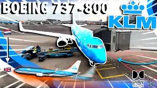 KLM Boeing 737-800 Flight Amsterdam - Manchester Airport (HDR10+ Dolby Vision Trip Report)