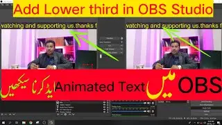 Add Lower third in obs studio | How add animated scrolling text in obs studio| OBS Studio |