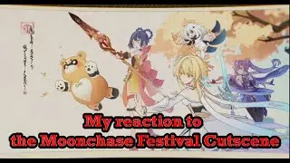 MY REACTION TO THE MOONCHASE FESTIVAL CUTSCENE (+ Guoba meets Zhongli) | Genshin Impact