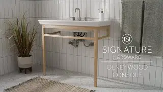 Save Bathroom Space in Style - The Olney Console Sink with Wood Stand